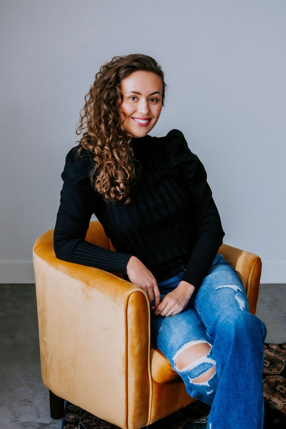 Desiree Mock Neck Knit Top