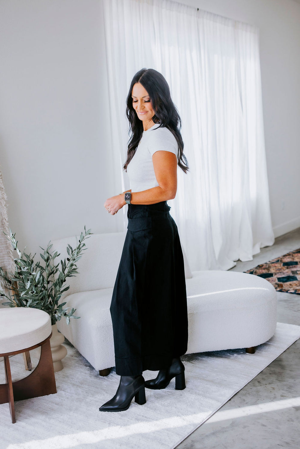 Alessia Pleated Culotte Pants