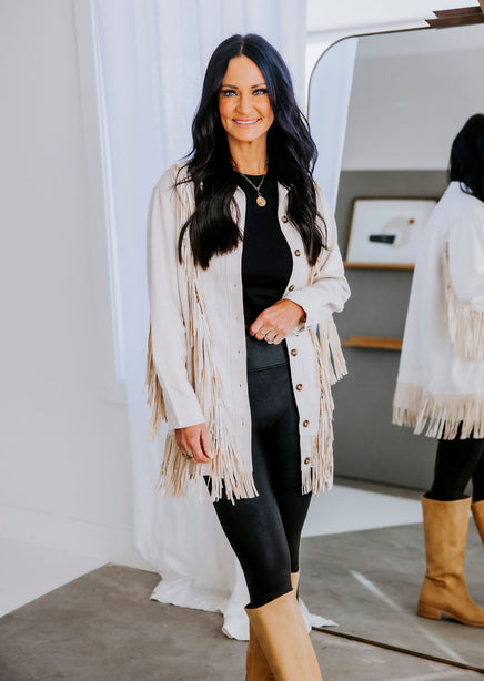 Kannon Suede Fringe Jacket product view
