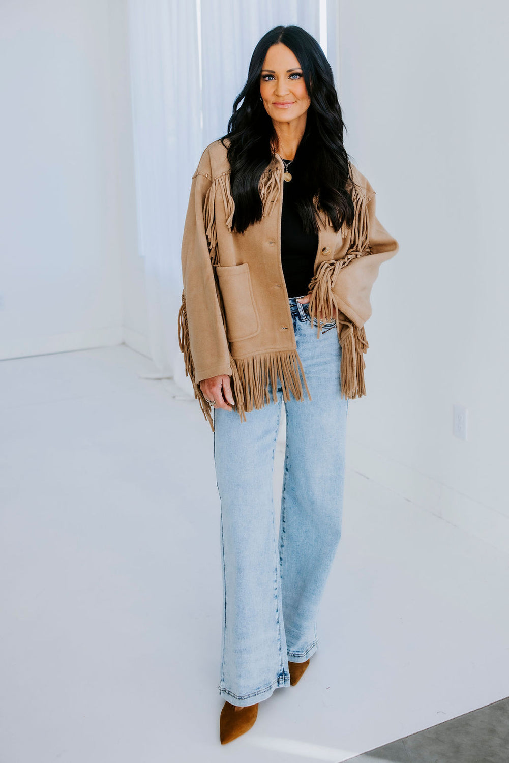 Everly Fringe Oversized Jacket