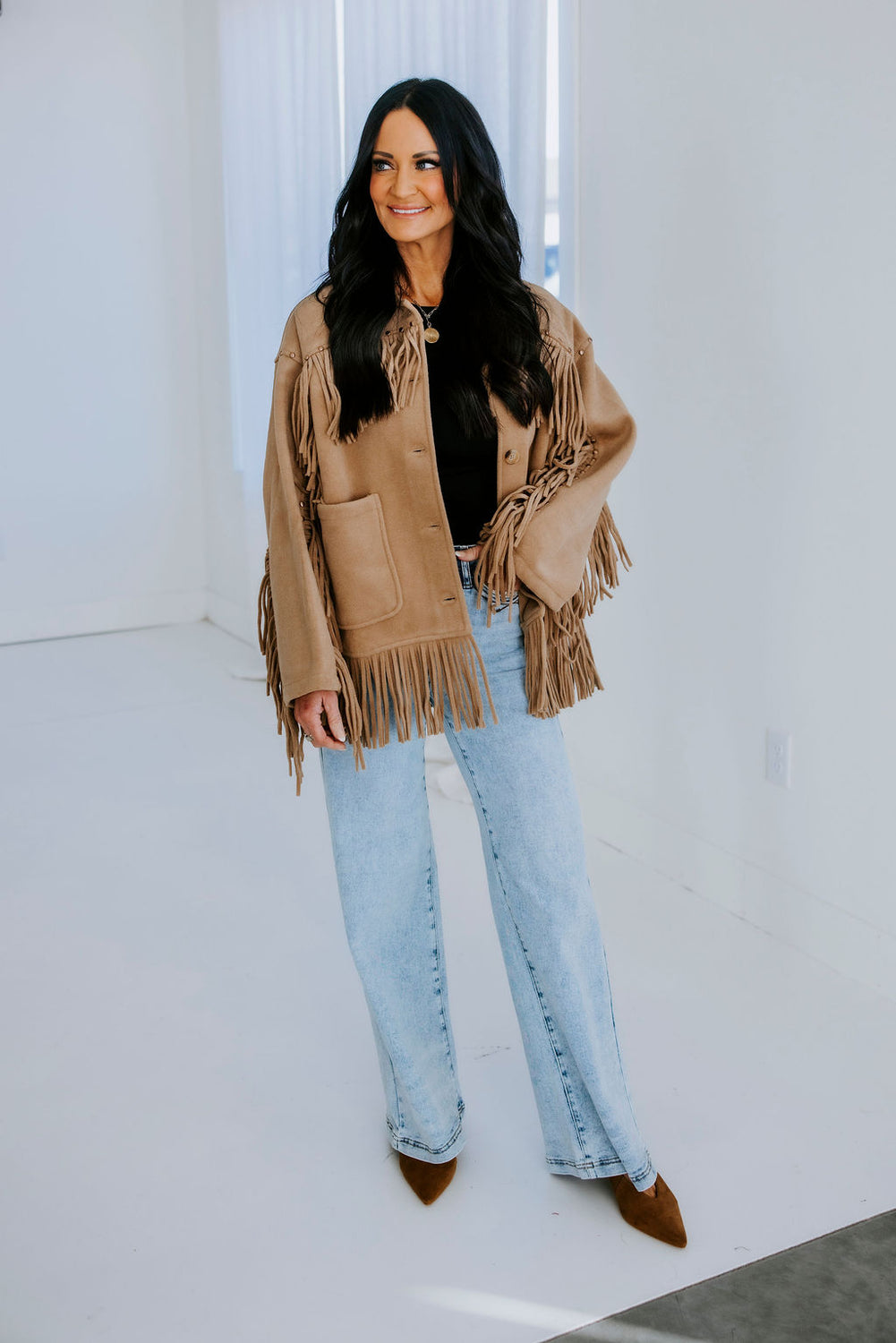 Everly Fringe Oversized Jacket