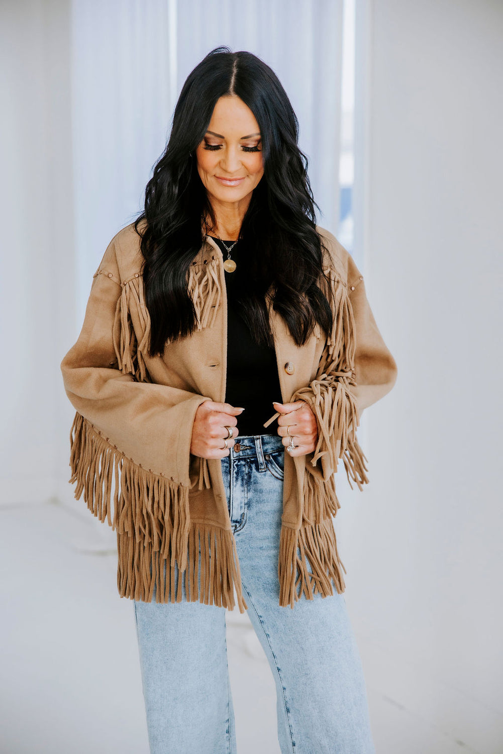 Everly Fringe Oversized Jacket
