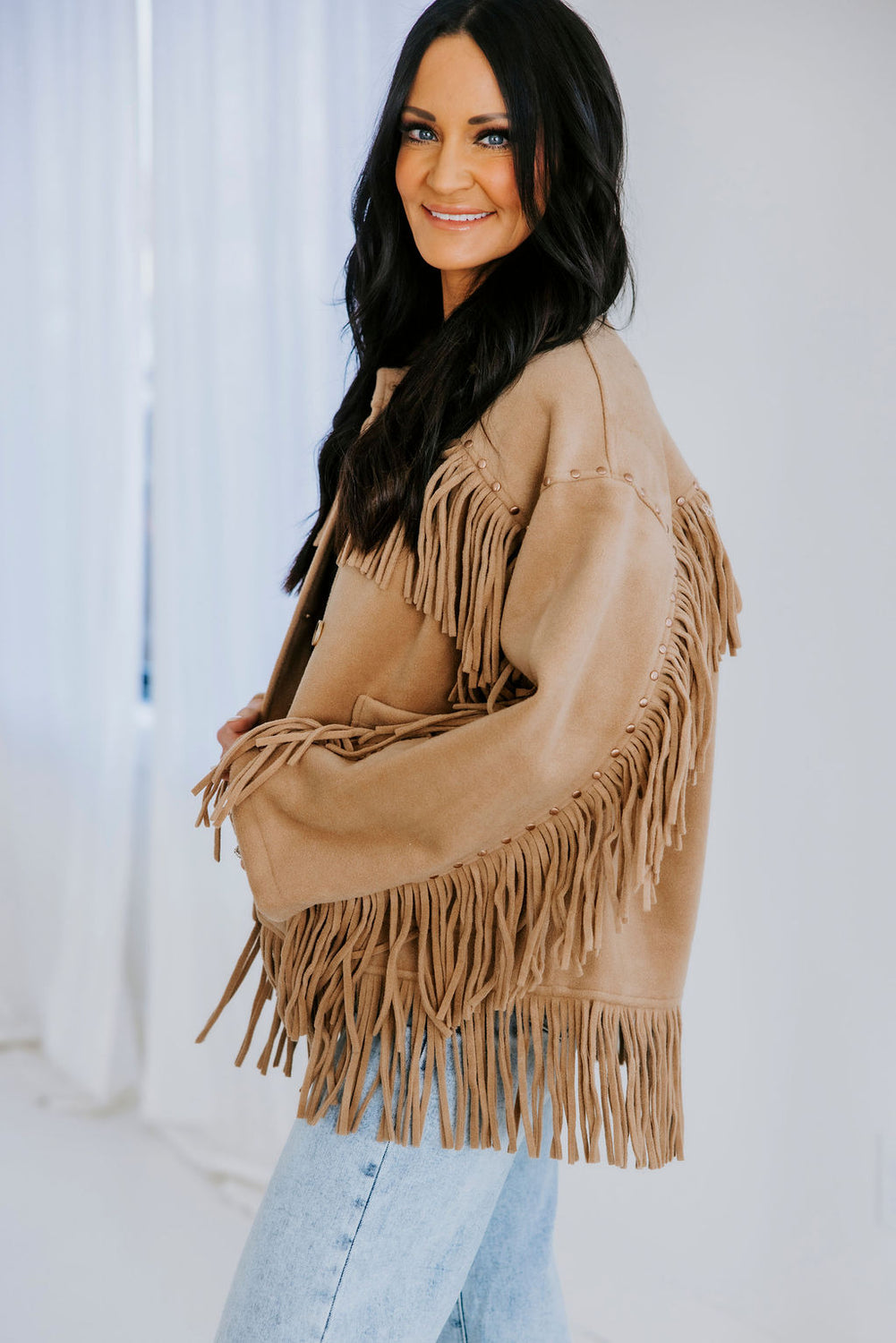 Everly Fringe Oversized Jacket