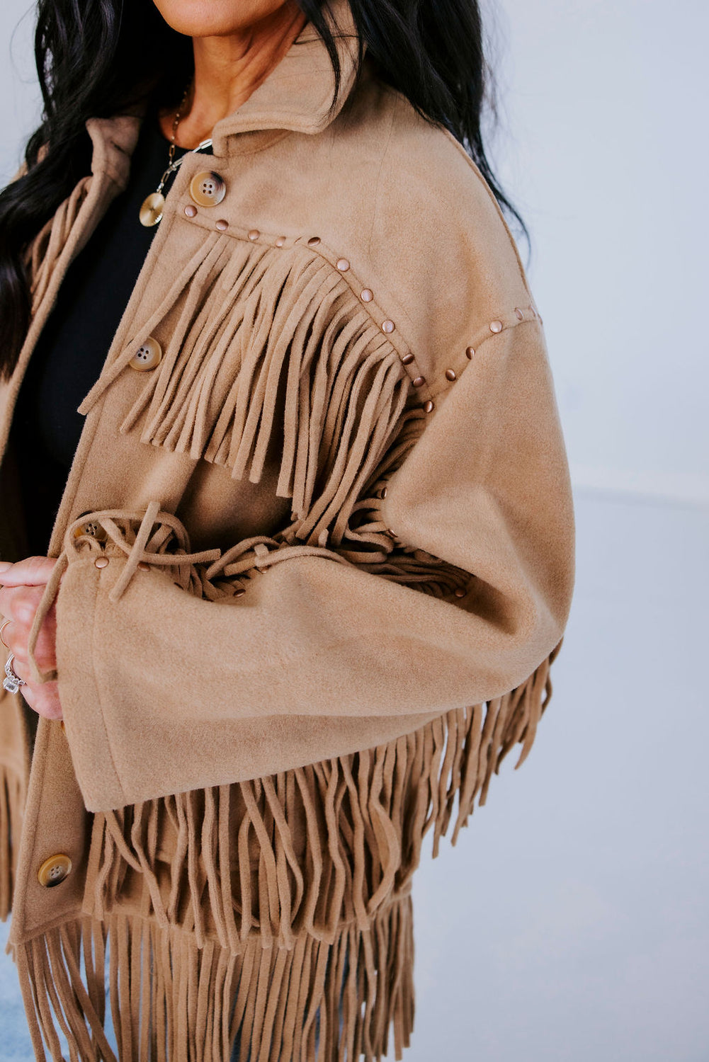 Everly Fringe Oversized Jacket