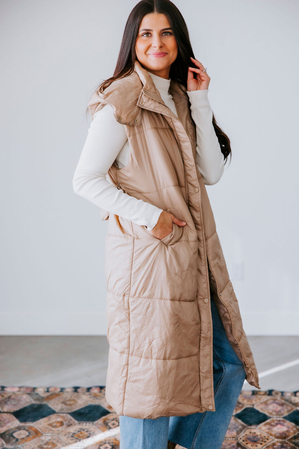 Micalea Midi Puffer Vest