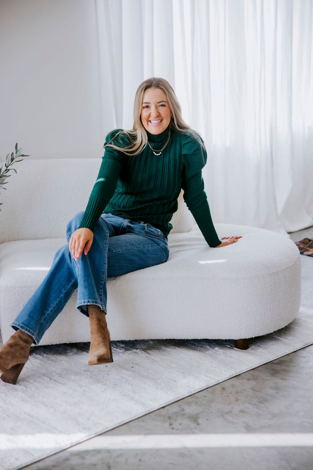 Desiree Mock Neck Knit Top