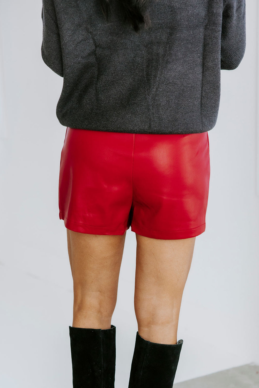 Jaena Faux Leather Skort