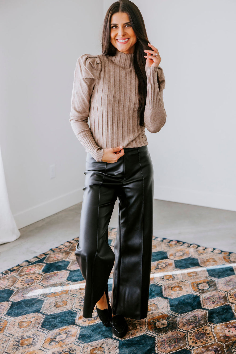 Desiree Mock Neck Knit Top