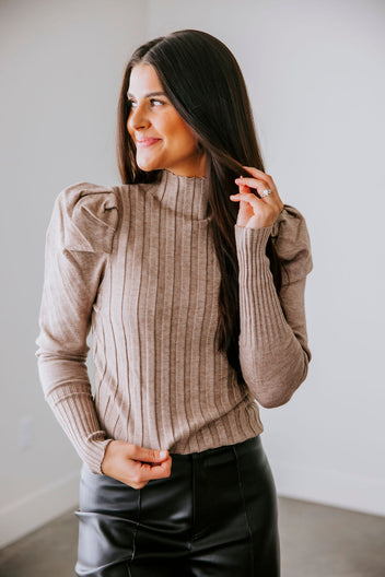 Desiree Mock Neck Knit Top