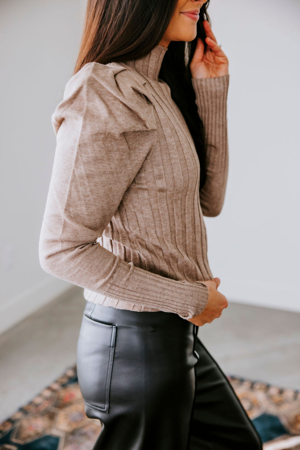 Desiree Mock Neck Knit Top