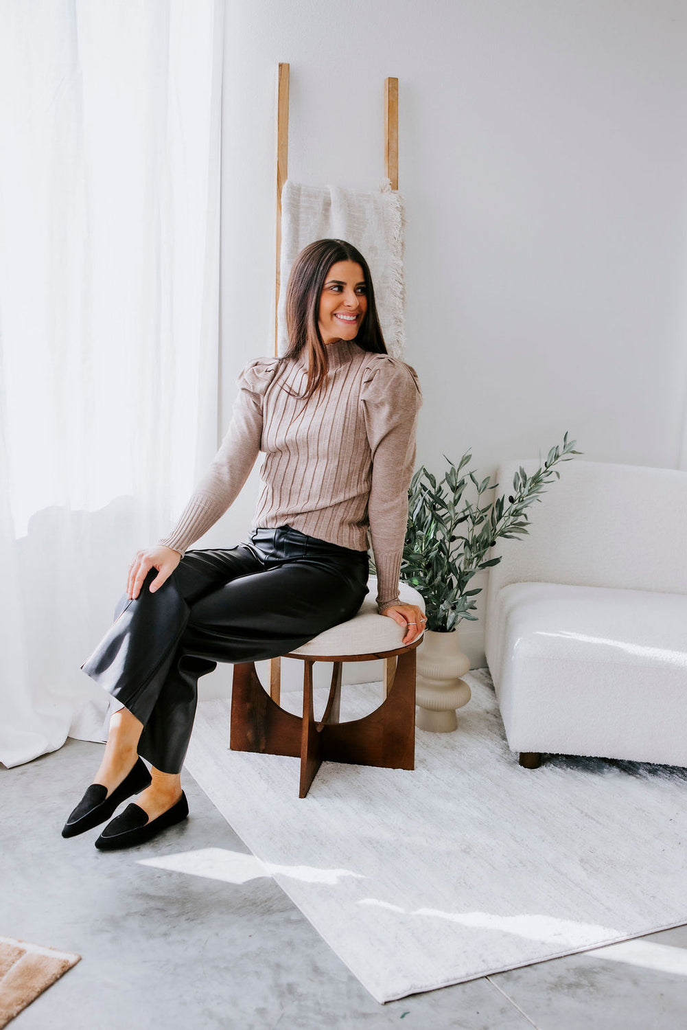 Desiree Mock Neck Knit Top