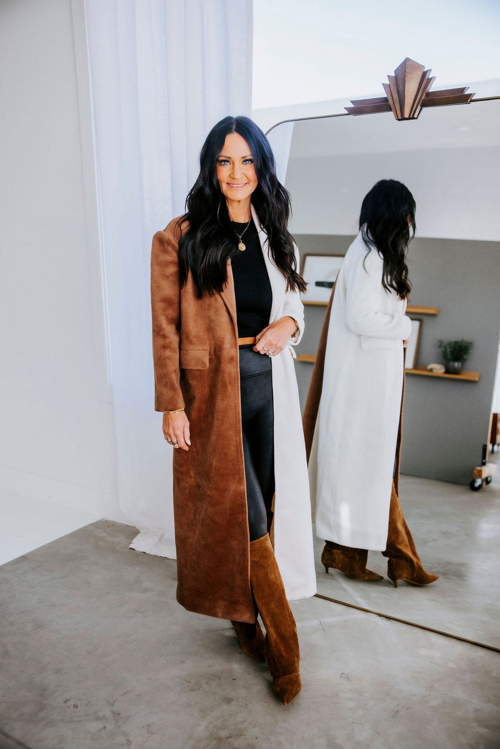 Andey Colorblock Trench Coat