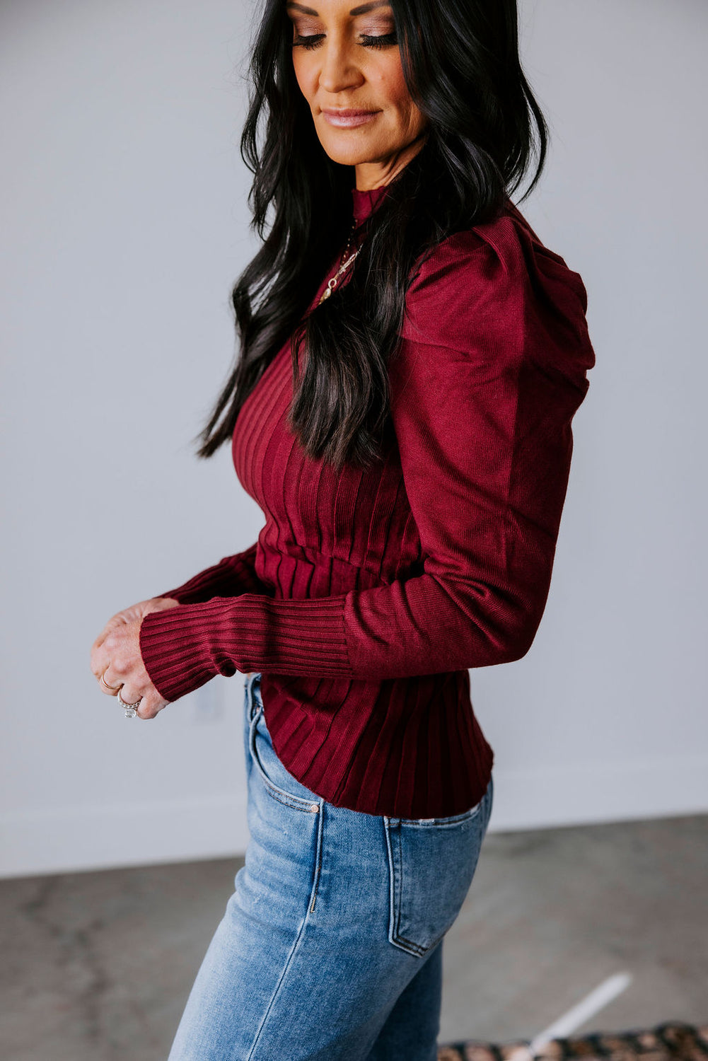 Desiree Mock Neck Knit Top