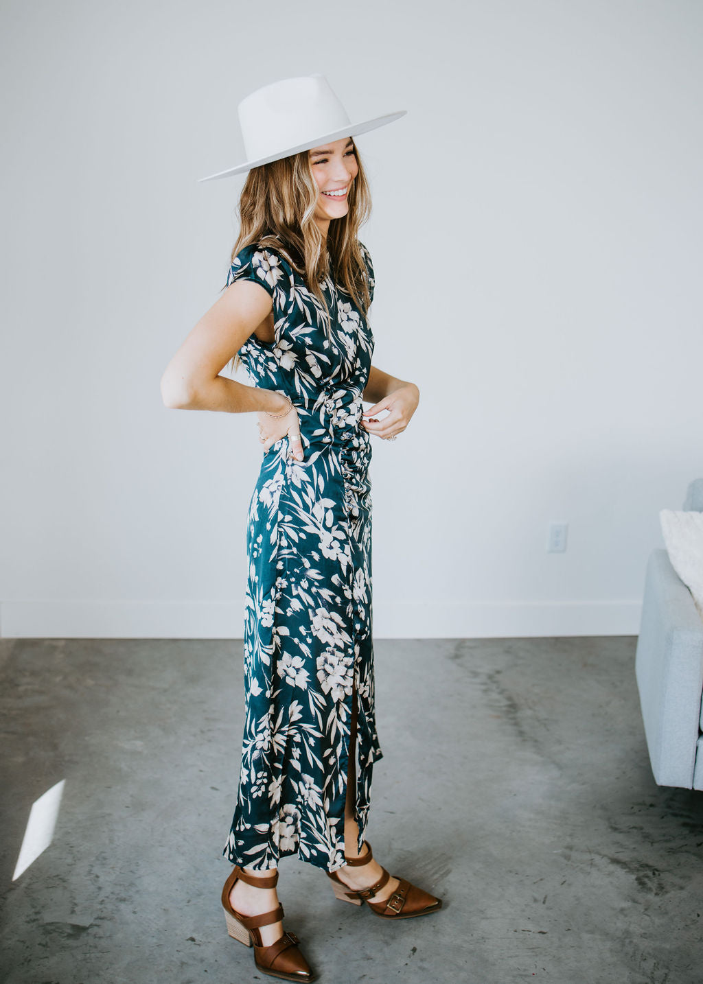 Raena Floral Midi Dress