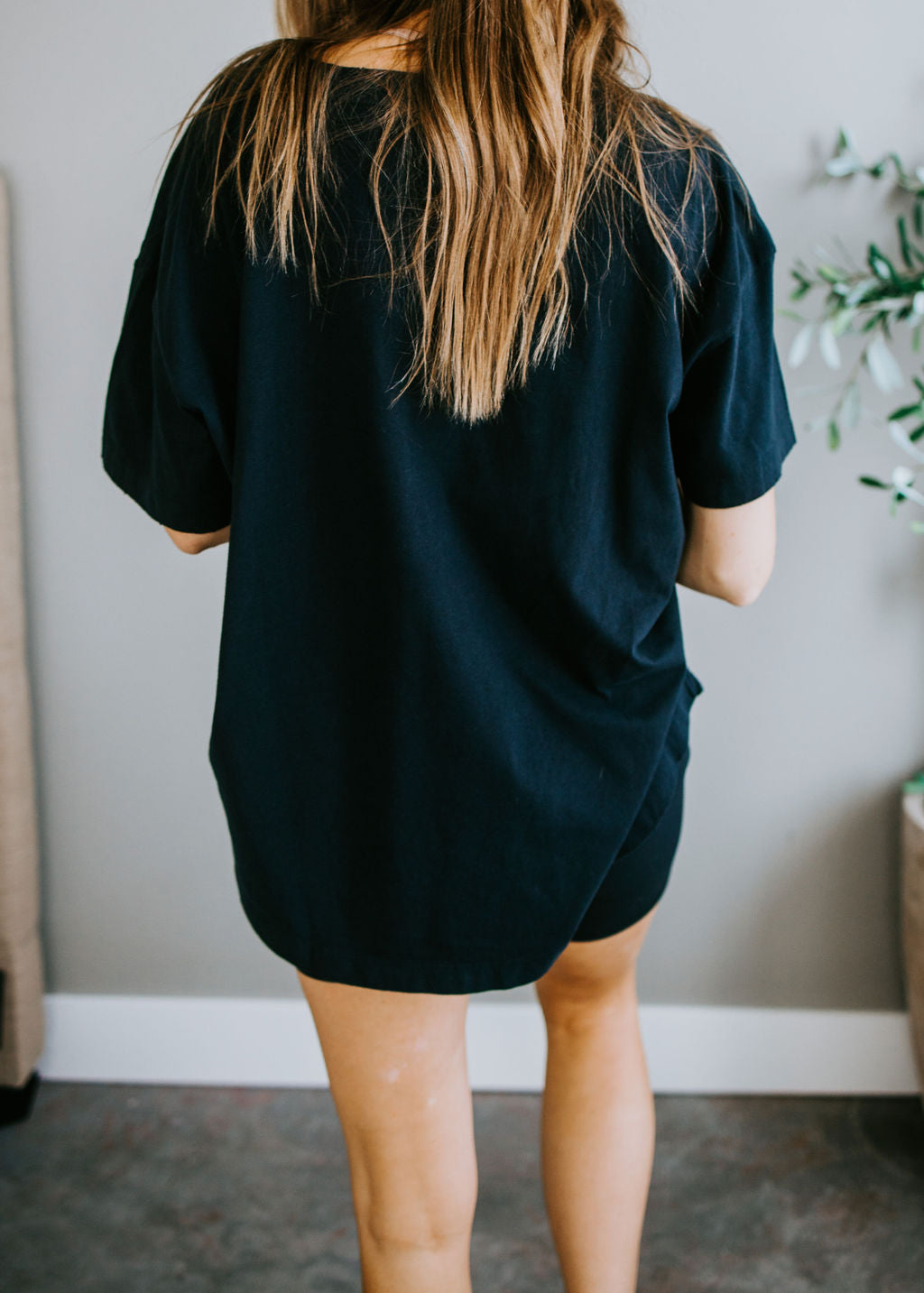 Style Supply Washed Black Oversized T-Shirt Dress