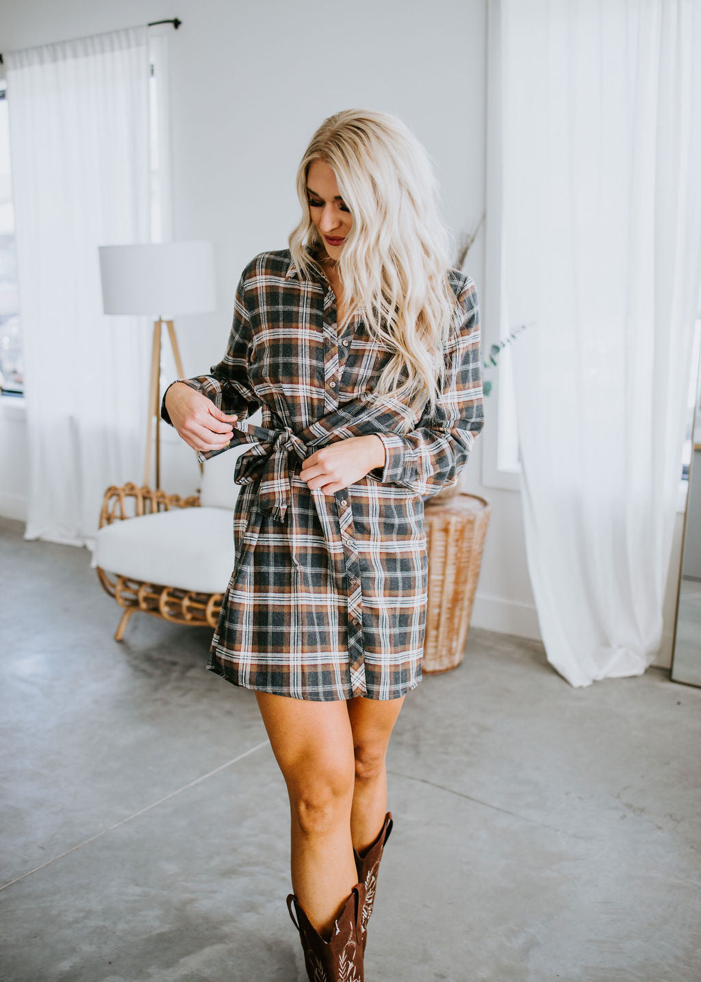 Malorie Plaid Dress