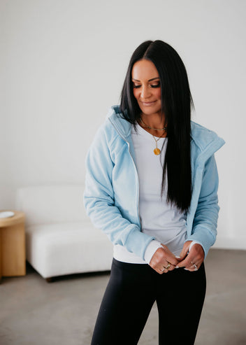 Ria Fleece Cropped Zip Hoodie