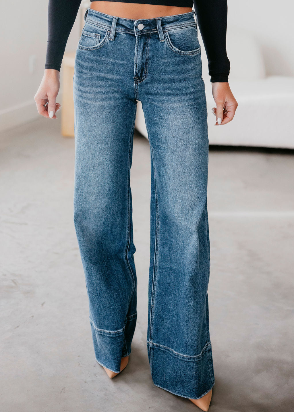 Rhylen Lovervet Wide Leg Jeans