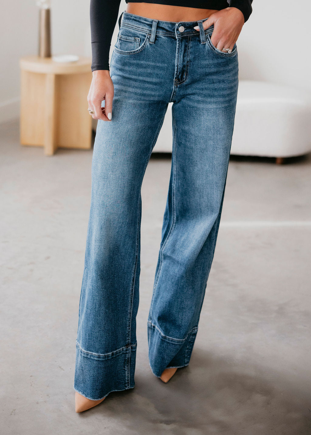 Rhylen Lovervet Wide Leg Jeans Lauriebelles