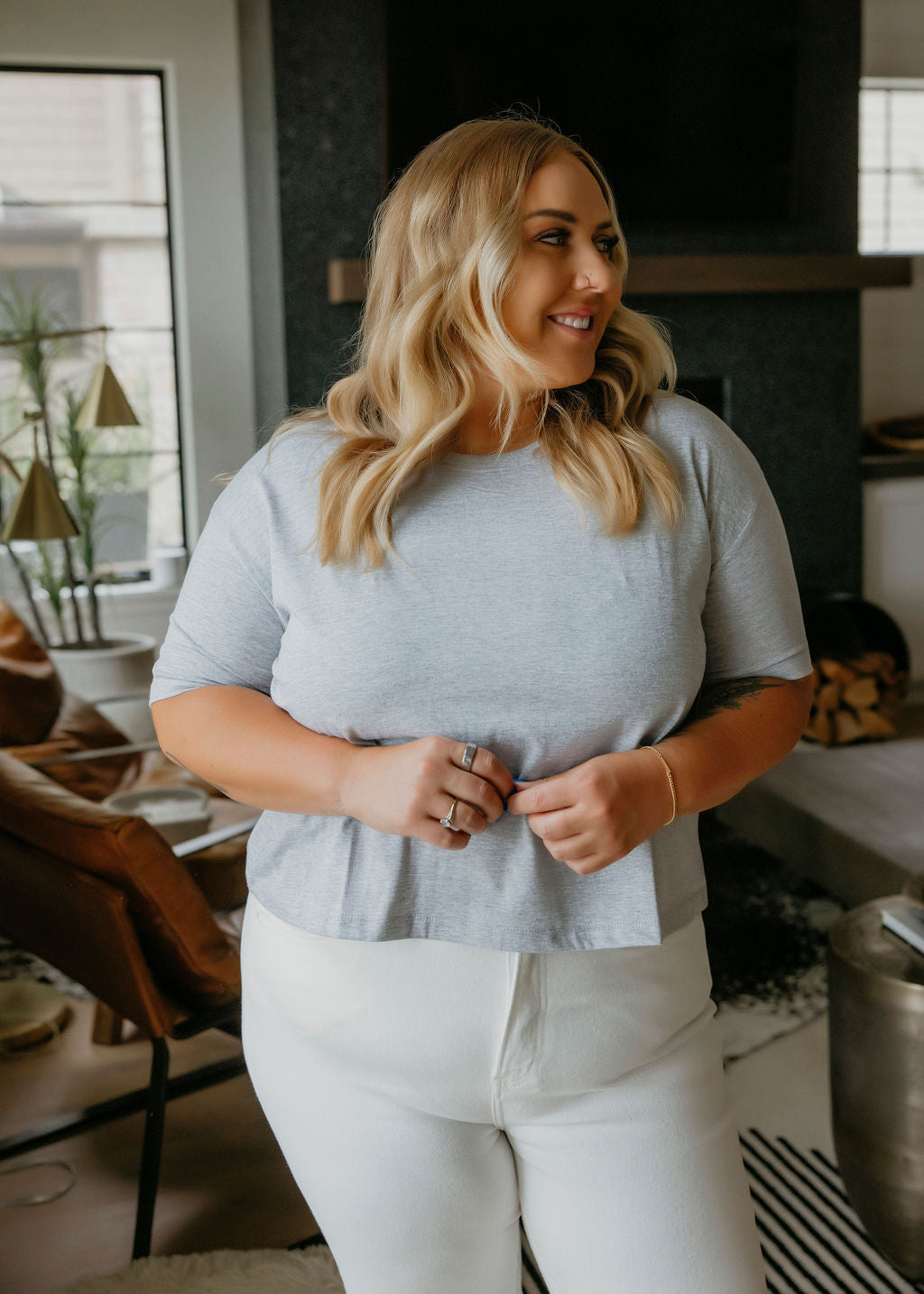 Chloe Crop Tee by Lily & Lottie