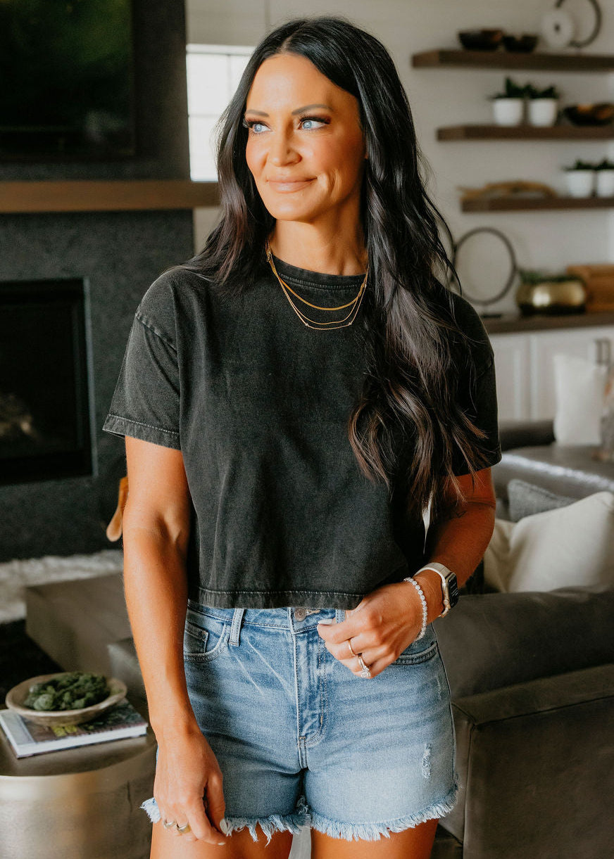 Chloe Crop Tee by Lily & Lottie