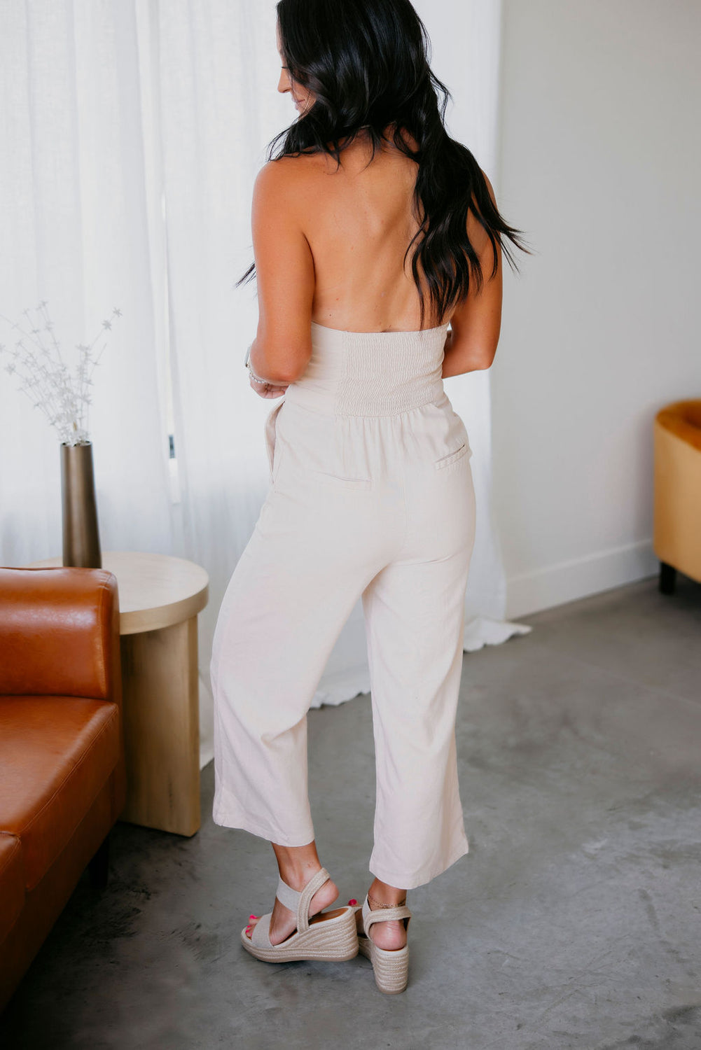 Walker Linen Halter Jumpsuit