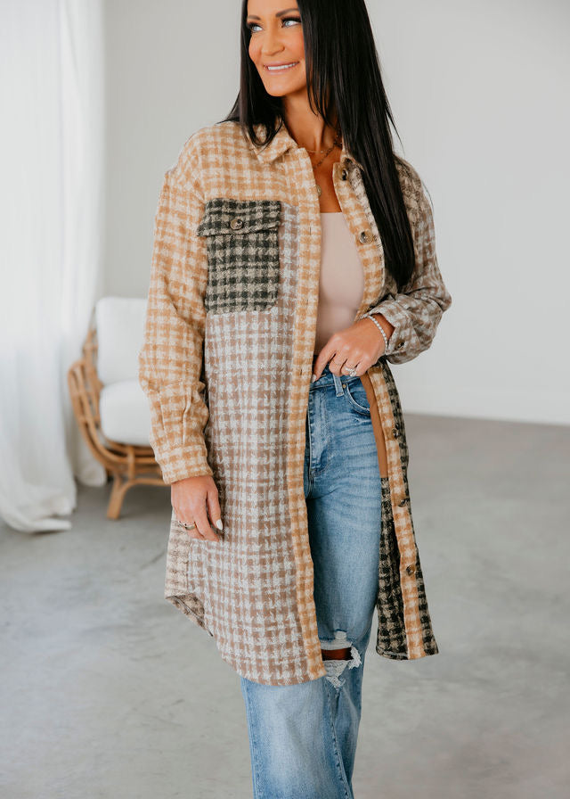Justeena Plaid Shacket