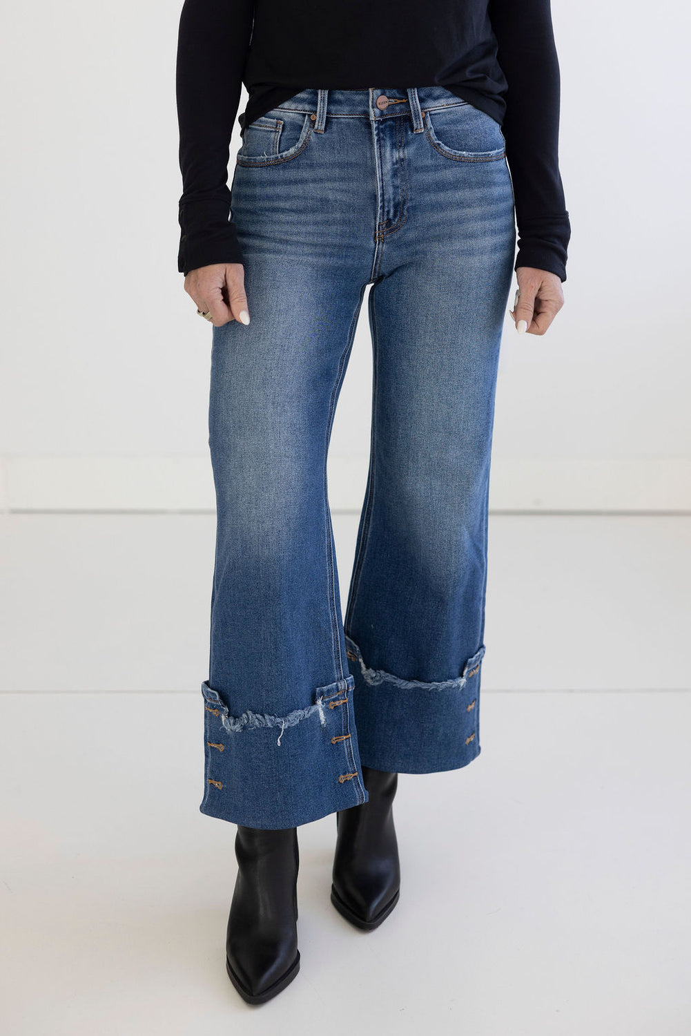 Berkleigh Risen Wide Cuffed Jeans