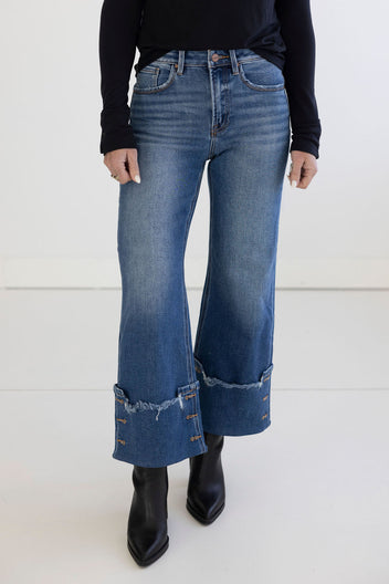 Berkleigh Risen Wide Cuffed Jeans