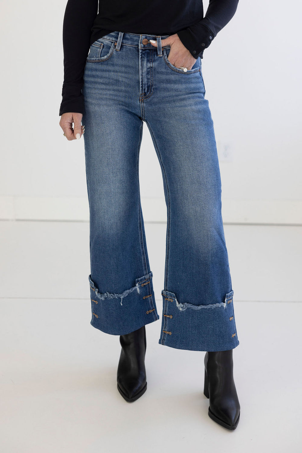 Berkleigh Risen Wide Cuffed Jeans
