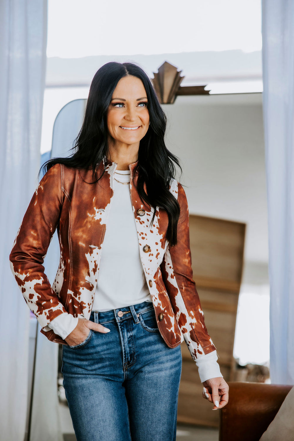 Hutch Cow Print Blazer