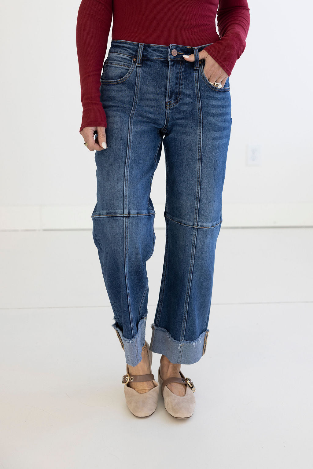image of Layton Risen Cropped Wide Leg Jeans