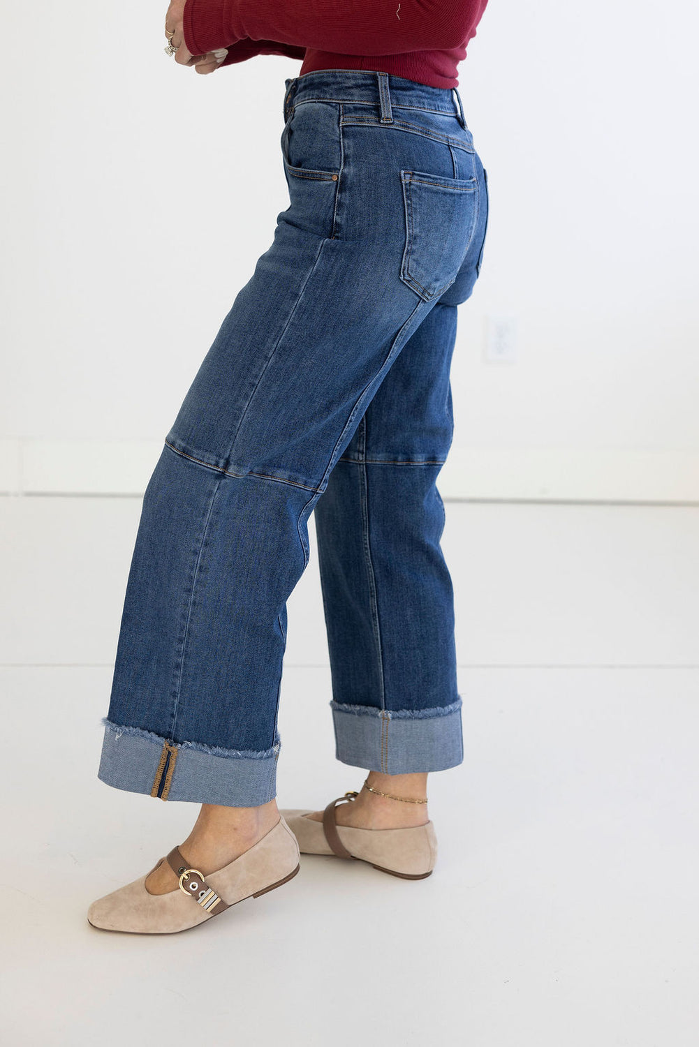 Layton Risen Cropped Wide Leg Jeans