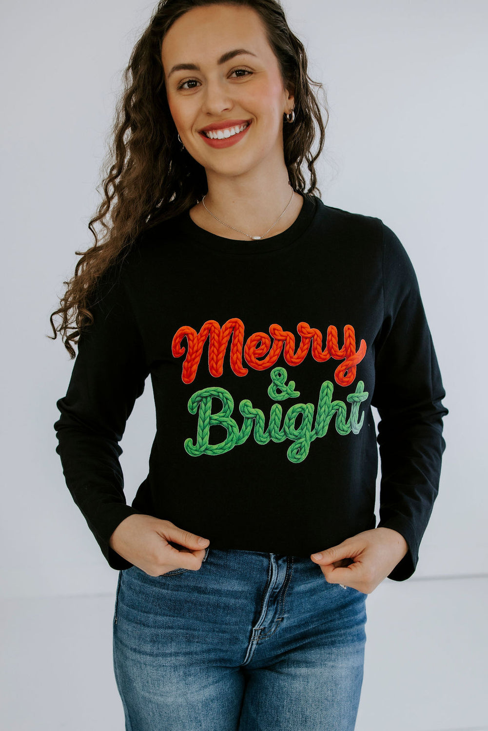 Merry & Bright Long Sleeve Graphic Tee