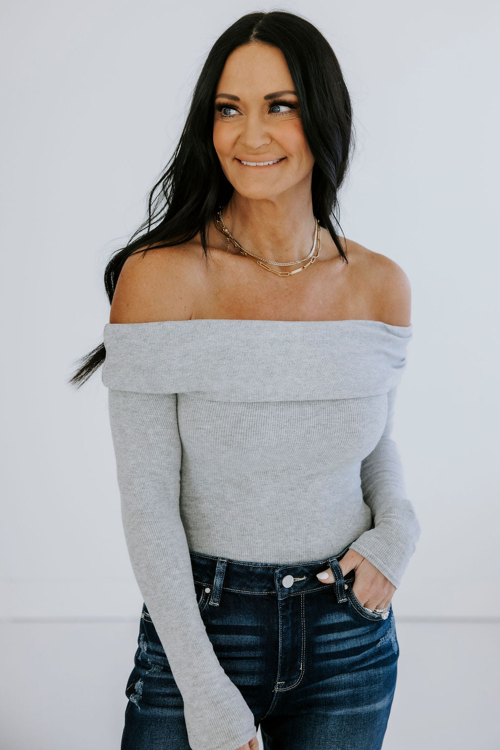image of Mellorie Off-Shoulder Bodysuit