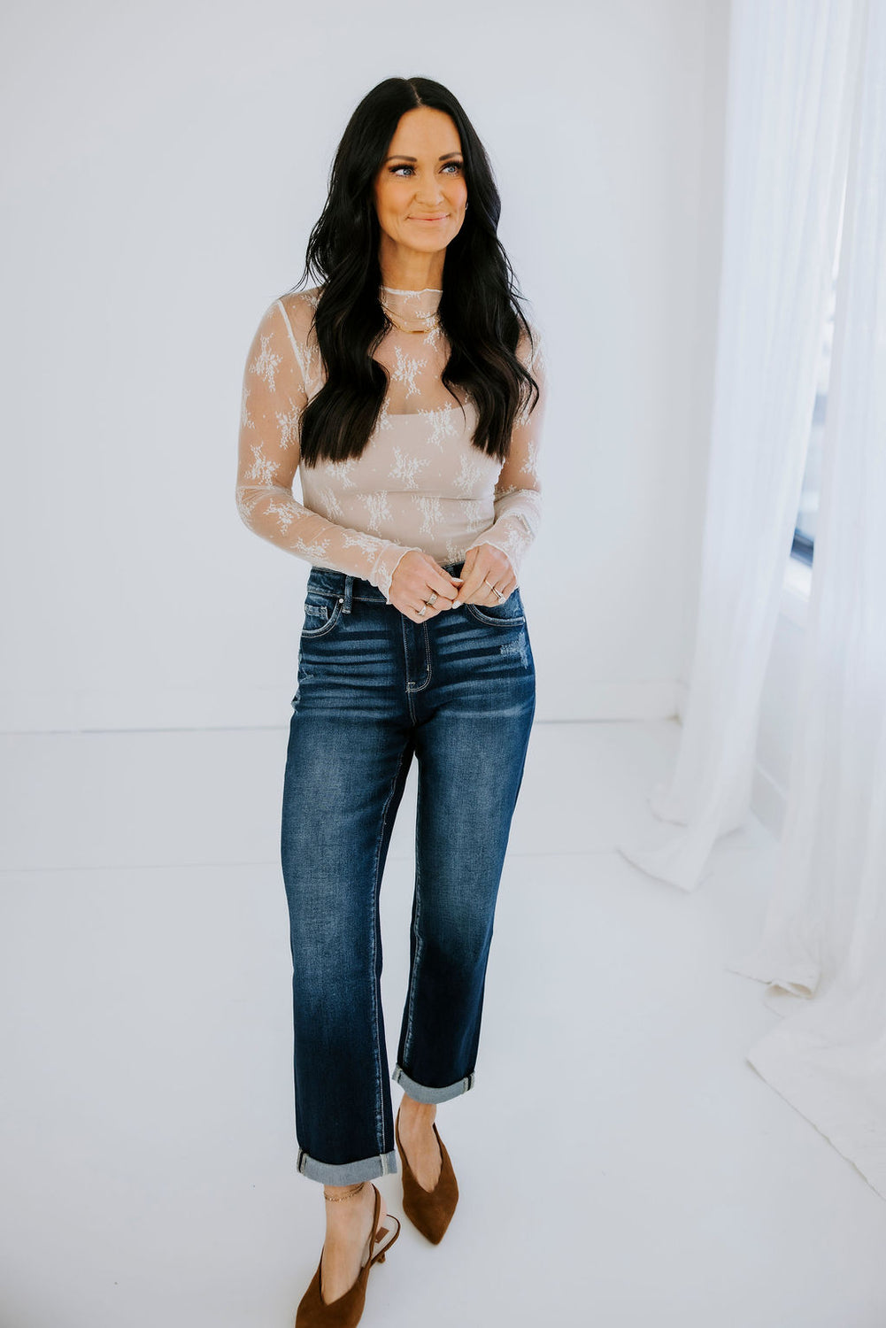 Ember Floral Mesh Top