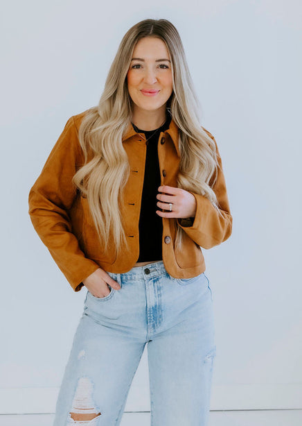 Daulton Cropped Suede Jacket product view