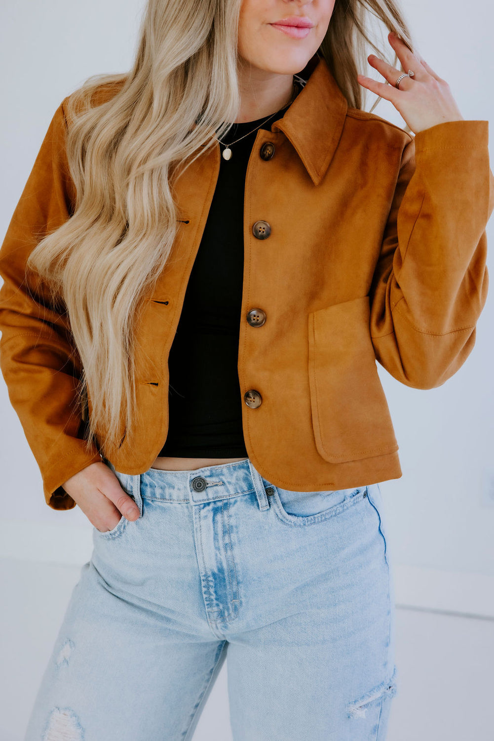 Daulton Cropped Suede Jacket