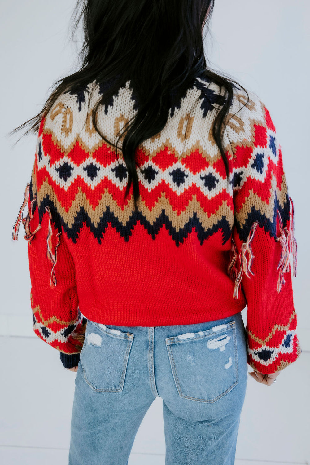 Margaret Fringe Sleeve Sweater