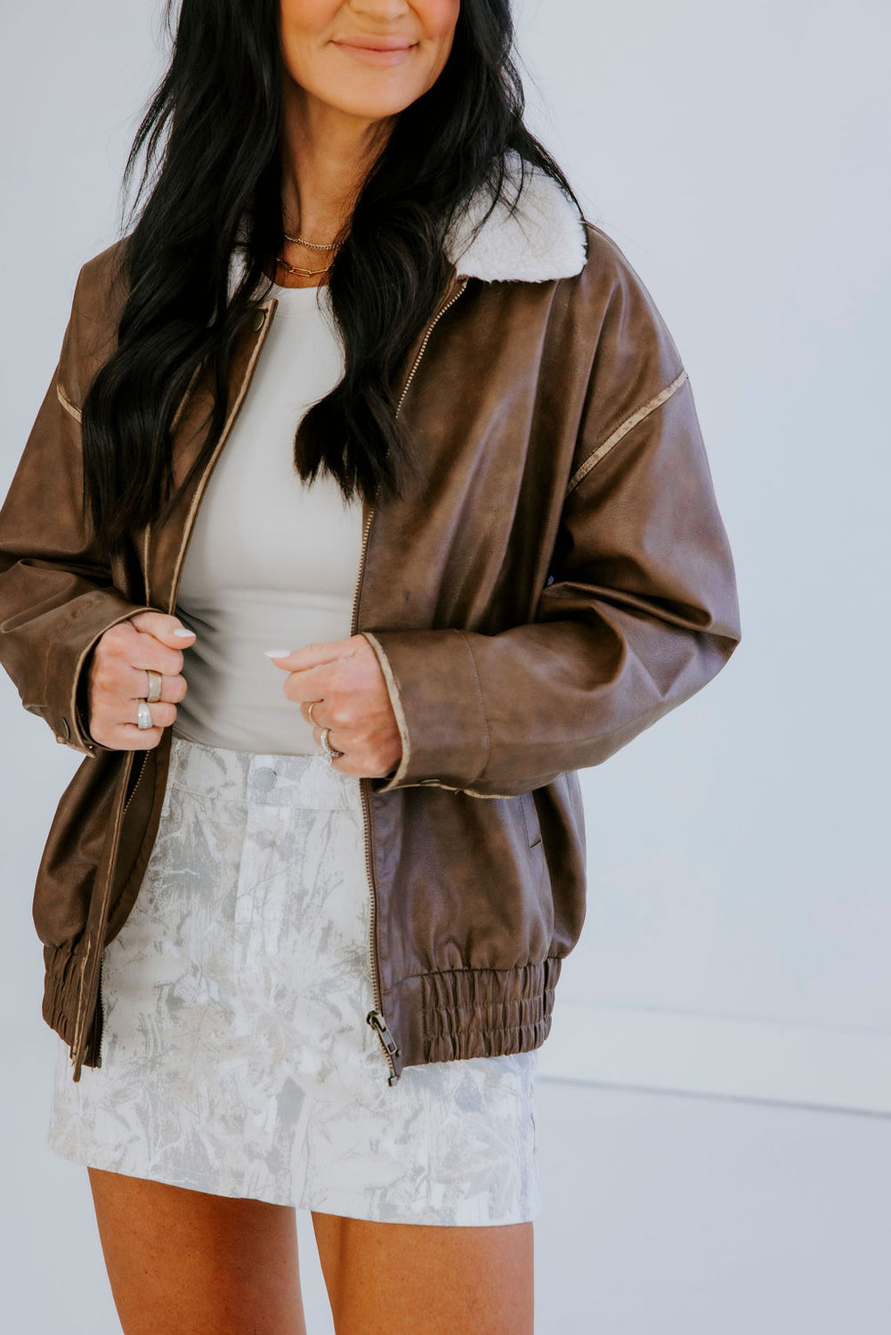 Joana Saige Camo Denim Skort