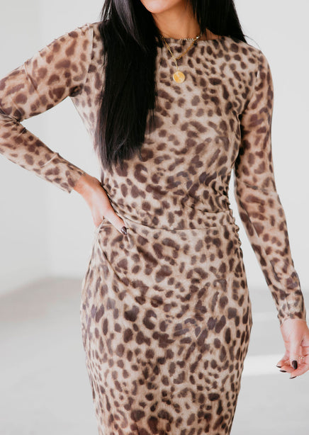 Darcie Leopard Print Bodycon Dress | Lauriebelles Darcie Leopard Print Bodycon Dress | Lauriebelles
