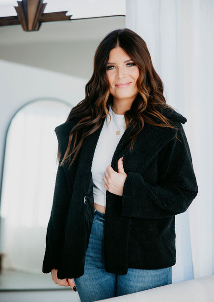 Teddy Faux Fur Peacoat