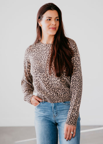 Anna Leopard Print Top