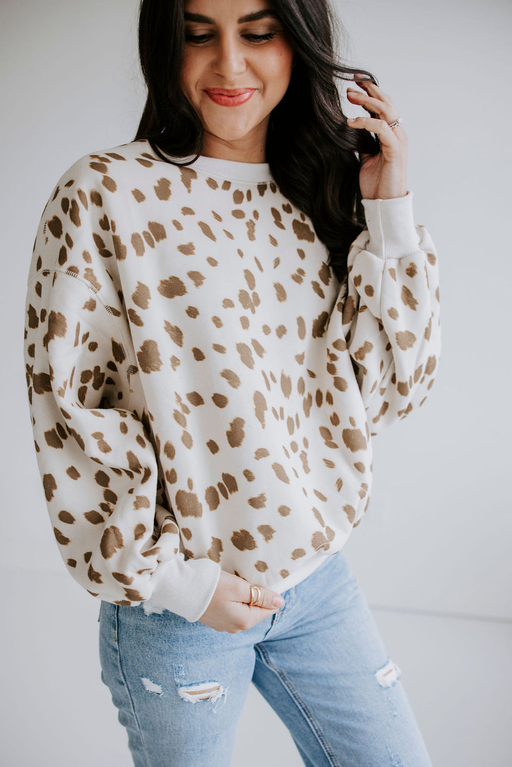 Jenelle Animal Print Crew