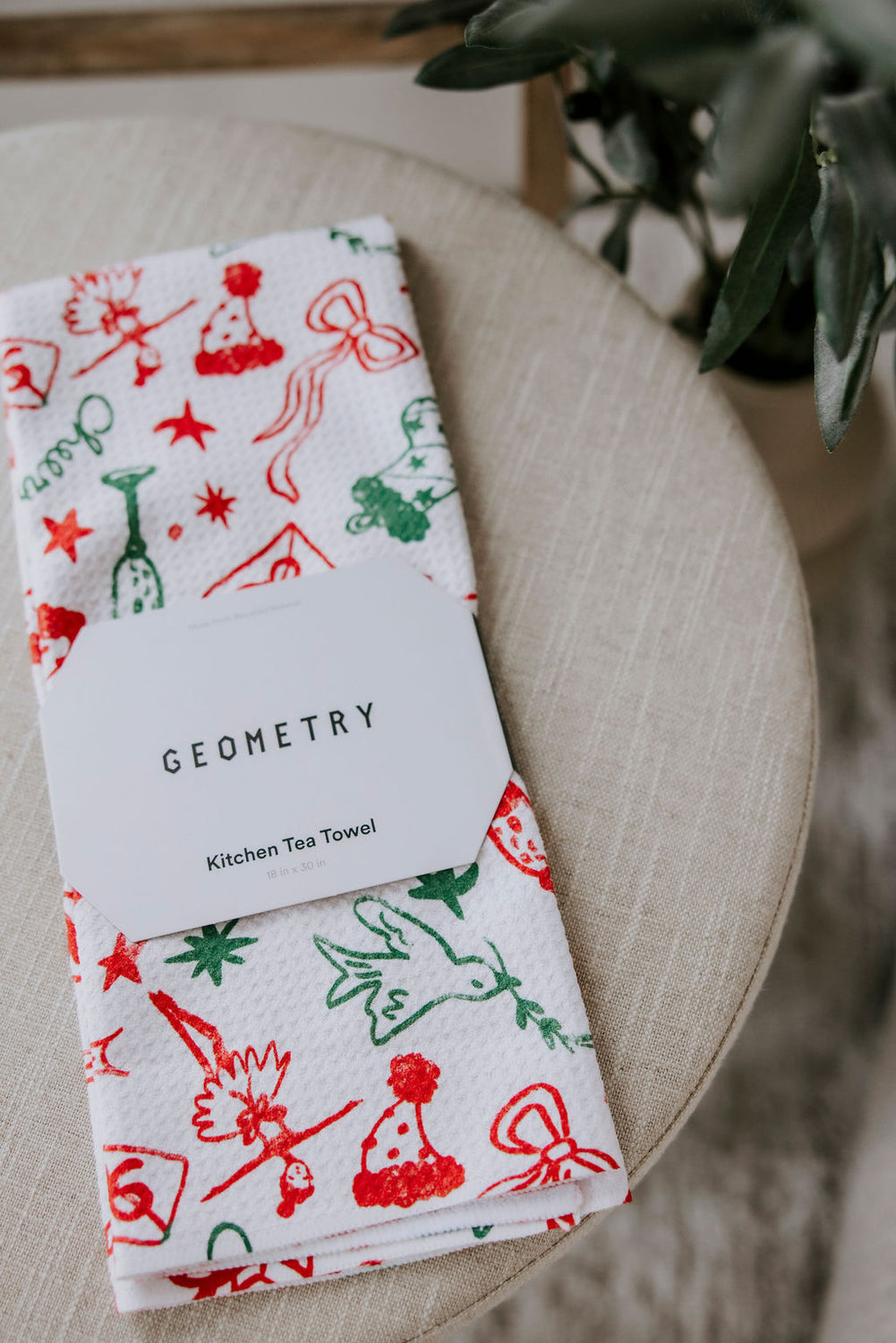 Geometry Christmas Tea Towels