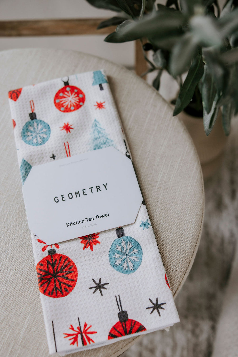 Geometry Christmas Tea Towels