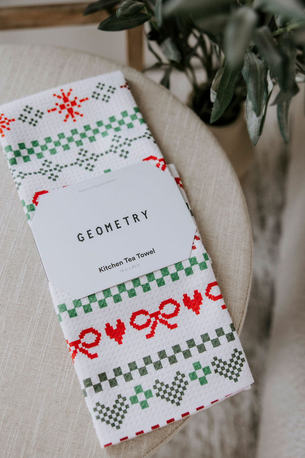 Geometry Christmas Tea Towels