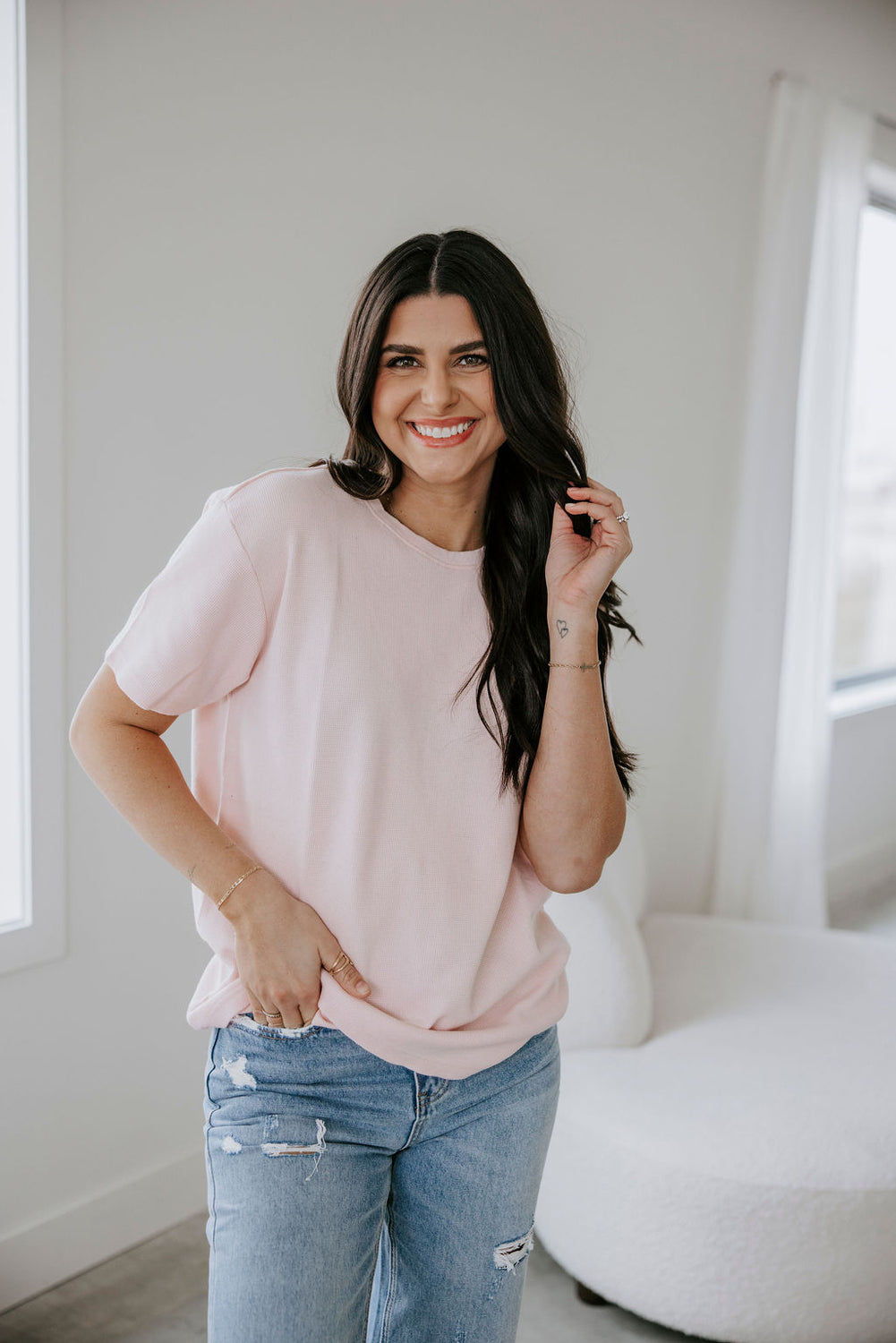 Westin Waffle Tee by Lily and Lottie