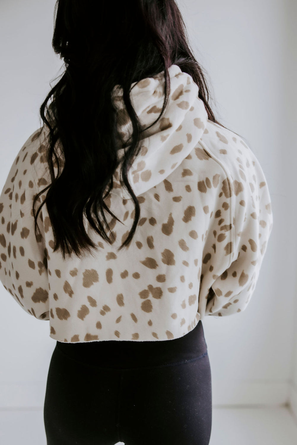 Farah Animal Print Cropped Hoodie