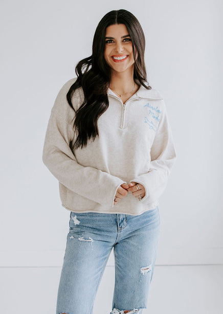 Airplane Mode Half Zip Pullover product view